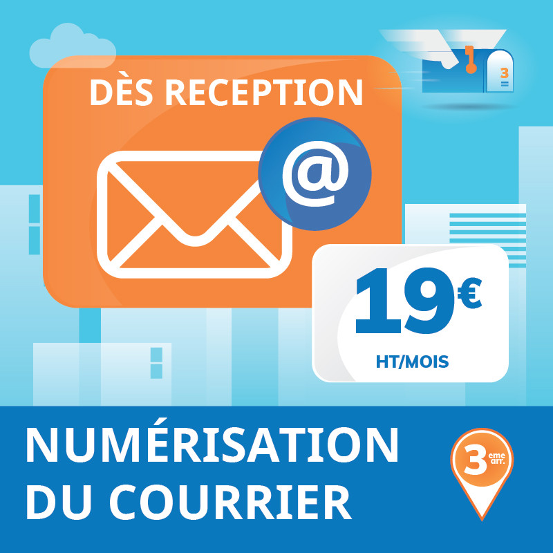 Numérisation du courrier recto/verso dès réception (1 mois)