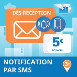 Notification sms/email dès réception d'un courrier (1 mois)