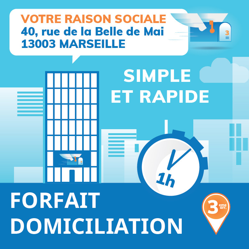 Domiciliation d'entreprise à Marseille 3ème (3 mois)
