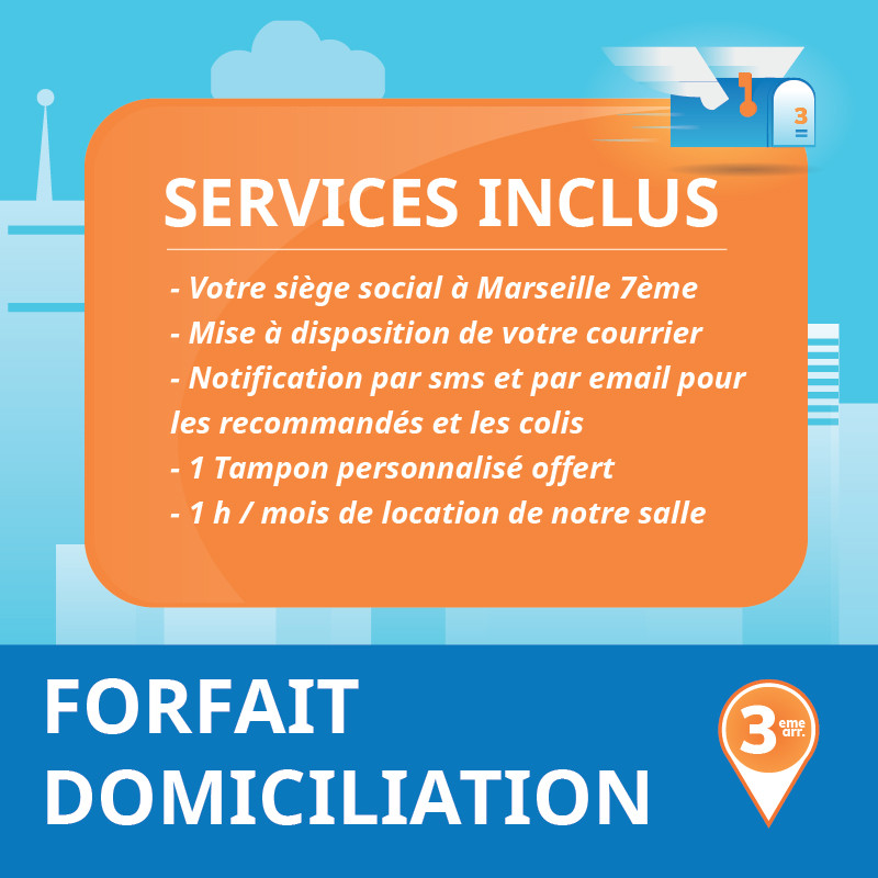 Domiciliation d'entreprise à Marseille 3ème (3 mois)