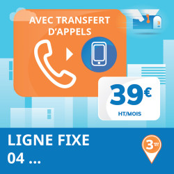 Attribution d'une ligne fixe en 04 avec transfert d'appels (1 mois)