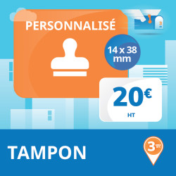 Tampon encreur personnalisé / Cachet légal Brother 14x38mm