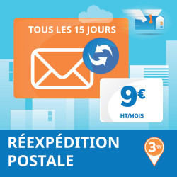 Réexpédition postale des courriers tous les 15 jours (1 mois)